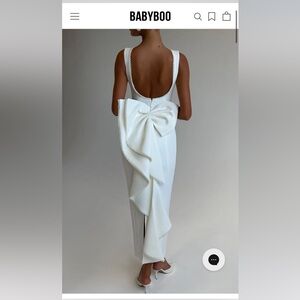 White Bow Back Dress